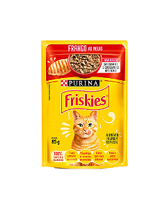 Ração Úmida Purina Nestlé Friskies Para Gatos Adultos Frango Ao Molho 85g