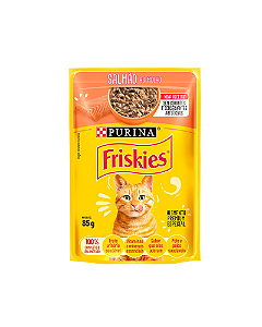 Ração Úmida Purina Nestlé Friskies Para Gatos Adultos Salmão Ao Molho 85g