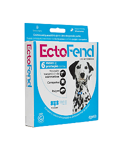 Coleira antiparasitária para cães de porte Grande - 65 cm azul