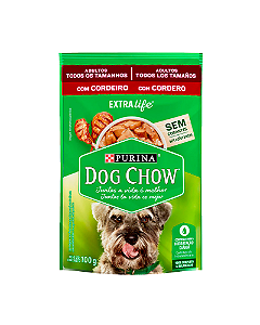 Sachê Dog Chow para Cães Adultos Sabor Cordeiro 100g