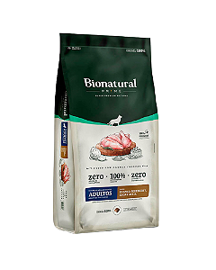 Ração Bionatural Prime para Cães Adultos de Raças Médias e Grandes Sabor Frango, Blueberry, Coco e Aveia 15kg