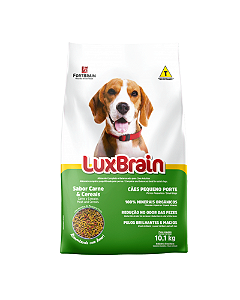 Ração Lux Brain Para Cães Adultos Pequeno Porte Sabor Carne e Cereais