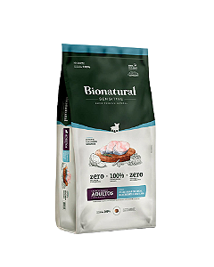 Ração Bionatural Sensitive para Cães Adultos de Raças Pequenas Sabor Peixe Branco, Coco, Blueberry e Ervilha