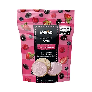 Biscoito de Arroz Integral 60g - Zero Açúcar - Frutas Vermelhas