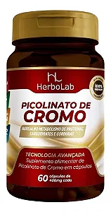 Picolinato de Cromo 400mg Herbolab 60 cápsulas