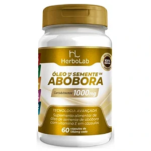 Suplemento Alimentar Herbo Lab Óleo de Semente de Abóbora (Curcubitaceae + Vitamina E) - 60 Cápsulas (1392mg)