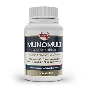 Multivitamínico Vitafor Imunomult (Vitamina C e D + Complexo B + Zinco + Selência + N-acetil L-cisteína) - 60 Cápsulas