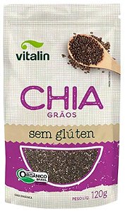 Chia Orgânica em grãos 120g c/glúten