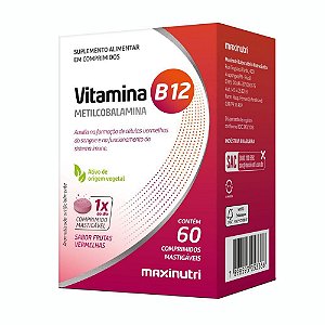 Vitamina B12 Mastigáveis 60 cápsulas