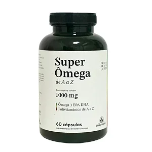 Suplemento União Vegetal Super Ômega de A a Z (Ômega 3 EPA DHA + Polivitamínico de A a Z) - 60 Cápsulas (1000mg)