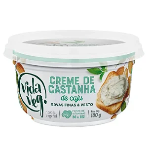 Creme de Castanha de Caju Ervas Finas c/Pesto Vida Veg 180g #desconto