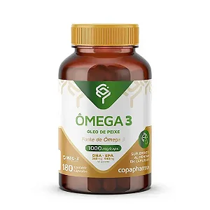 Suplemento Ômega 3 (DHA 360mg + EPA 540mg) Copapharma 180 Cápsulas