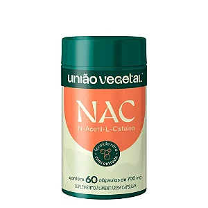 NAC Acetilcisteína União Vegetal 60 Cápsulas (700mg)