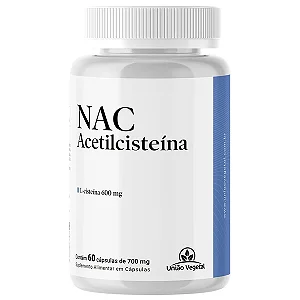 Suplemento Alimentar União Vegetal NAC Acetilcisteína - 60 Cápsulas (700mg)