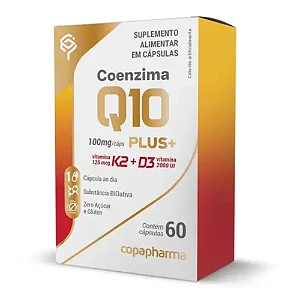Coenzima Q10 100mg Plus Vit K2-7 e D3 Copapharma 60 cápsulas