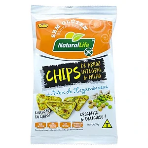 Chips de Arroz Integral NaturalLife Leguminosas 70g | s/Glúten