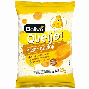 Salgadinho sabor Queijo c/Milho & Quinoa 25g | Belive