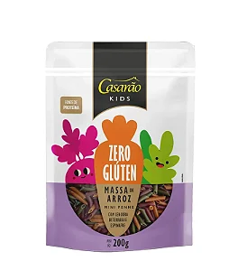 Massa de Arroz Mini Penne Casarão Kids 200g