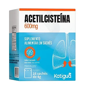 Acetilcisteína NAC Katiguá 600mg 16 sachês de 4g