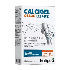 Calcigel Osso CCM + D3 + K2 Katiguá c/30 cápsulas