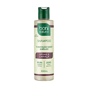 Shampoo Boni Natural Argan e Linhaça 300ml