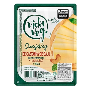 Queijo Muçarela Fatiado de Castanha de Caju Vida Veg 150g