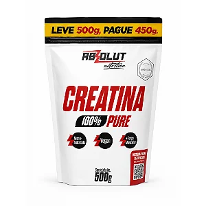 Creatina 100% pura Absolut Nutrition Leve 500g, pague 450g