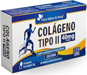 Colágeno Tipo II 40mg Flora Nativa 60 cápsulas Blister