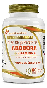 Óleo de Semente de Abóbora + Vitamina E 1000mg Flora Nativa 60 Soft´cápsulas