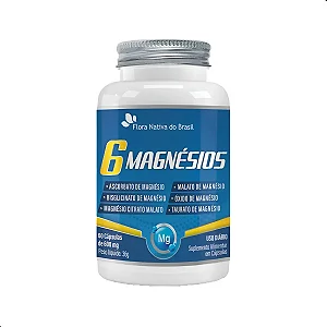 6 Magnésios Flora Nativa 60 cápsulas