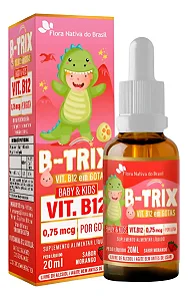 B-TRIX (Methyl B12 4,5mcg ) Vitamina B12 Líquida Infantil sabor Morango Flora Nativa 20mL