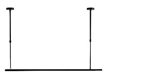 Kit Trilho Eletrificado 2 Metros - Haste Fixação - 5 Spots Opha