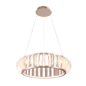 Luminária Pendente LED WAVY Ø60CM 52W | 3900lm | 2.700K | 100-270V