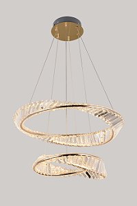 LUMINÁRIA PENDENTE LED LEZIE 2 MÓD. - Ouro Brilho 71W | 5680lm | 3.000K | 100-240V