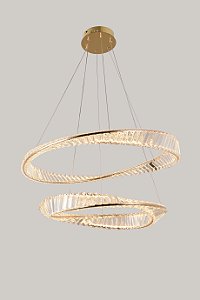 LUMINÁRIA PENDENTE LED LEZIE 2 MÓD. GR -Ouro Brilho 97W | 7760lm | 3.000K | 100-240V