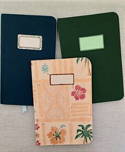 Kit com 03 Moleskines "azul, verão e verde"