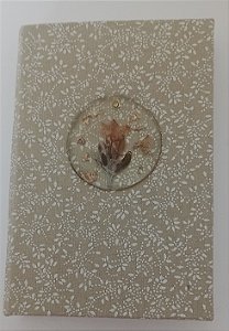 Bloquinho de Notas “Folhagem/flor resinada”