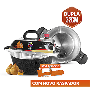 32CM - Misturadora DUPLA PRETA para DOCES E MASSAS com ajuste fino de velocidade, bivolt com chave seletora