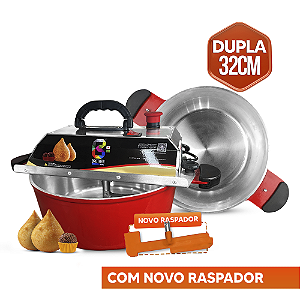 32CM - Misturadora DUPLA VERMELHA para DOCES E MASSAS com ajuste fino de velocidade, bivolt com chave seletora