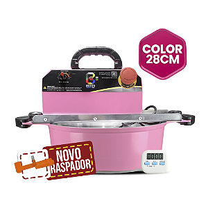 28CM  - Misturadora Color Rosa para DOCES E RECHEIOS com ajuste fino de velocidade, bivolt com chave seletora