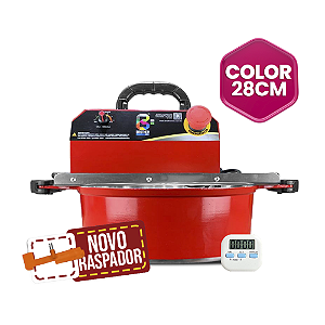 28CM - Misturadora Color Vermelha para DOCES E RECHEIOS com ajuste fino de velocidade, bivolt com chave seletora