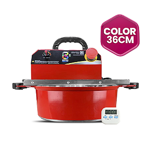 36CM - Misturadora Color Vermelha para DOCES E RECHEIOS com ajuste fino de velocidade, bivolt com chave seletora