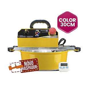 30CM - Misturadora Color Amarela para DOCES E RECHEIOS com ajuste fino de velocidade, bivolt com chave seletora