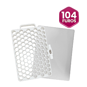 PLACA PORCIONADORA PARA DOCES | 104 FUROS - BRANCA