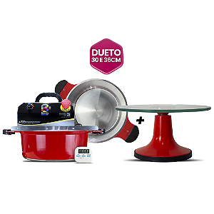 COMBO PANELA MISTURADORA DUETO 30 E 36CM + BAILARINA PROFISSIONAL