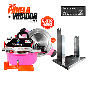 COMBO PANELA MISTURADORA DUETO SMART 30 E 36CM + SUPORTE VIRADOR