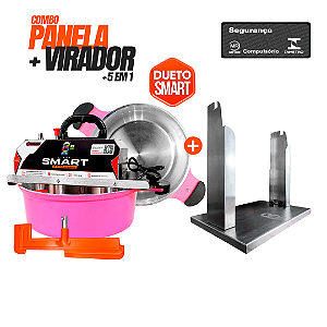 COMBO PANELA MISTURADORA DUETO SMART 30 E 36CM + SUPORTE VIRADOR