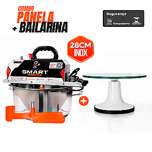 COMBO PANELA MISTURADORA SMART INOX INDUÇÃO 28CM + BAILARINA PROFISSIONAL