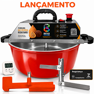 36CM - Misturadora Vermelha para DOCES E MASSAS até 6kg de Massa pronta com ajuste fino de velocidade, bivolt com chave seletora