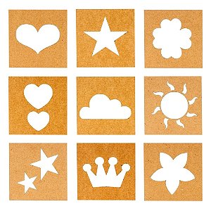 Moldes Para Tattoo Art Color Tchuska - Formas - pacote com 9 moldes